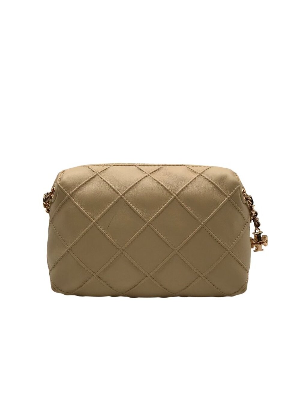 Tory Burch Tan Quilted Leather Crossbody Bag